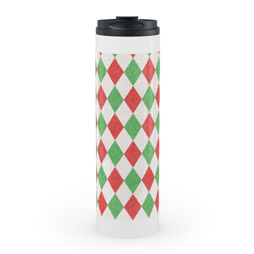 Christmas Diamonds Stainless Mug, White,  , 20oz, Multicolor