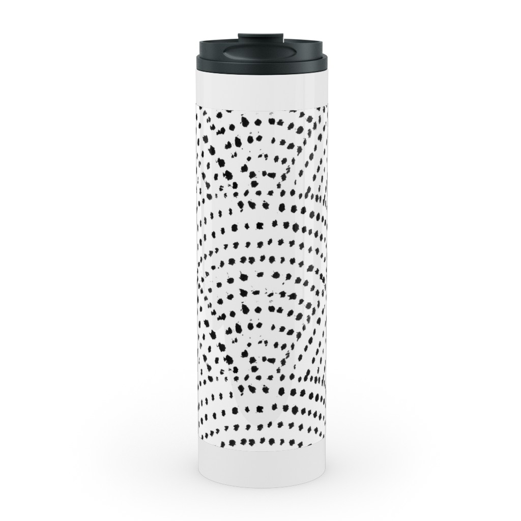 Ink Dot Scales Stainless Mug, White, , 20oz, White, Silver Lining