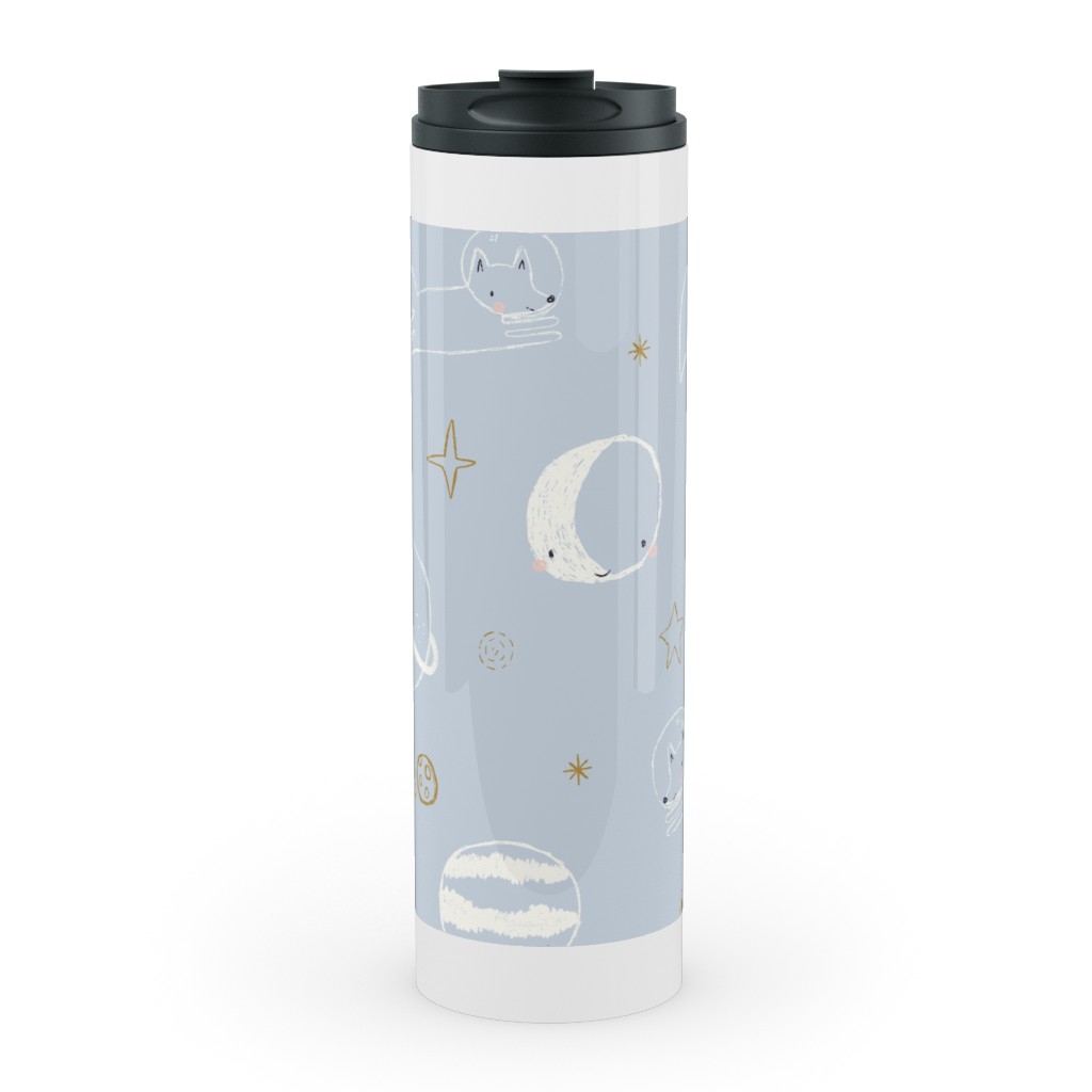 Space Adventure - Blue Stainless Mug, White, , 20oz, Blue, True Blue