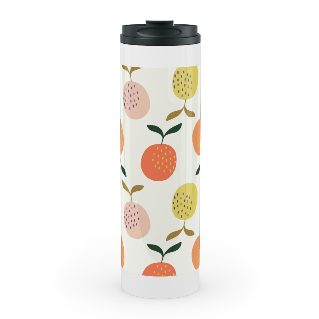 Little Oranges - Multi Stainless Mug, White,  , 20oz, Orange
