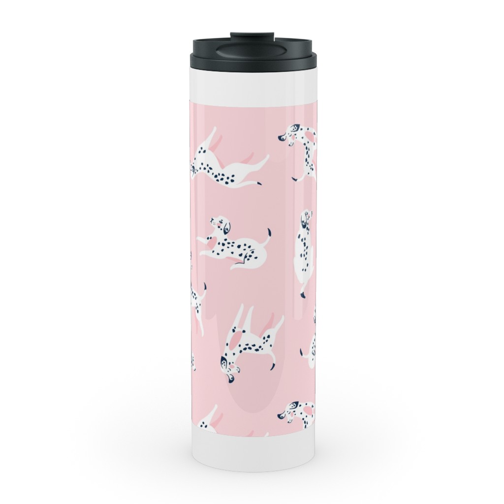 Funny Dalmatian - Pink Stainless Mug, White, , 20oz, Pink, Bright Pink