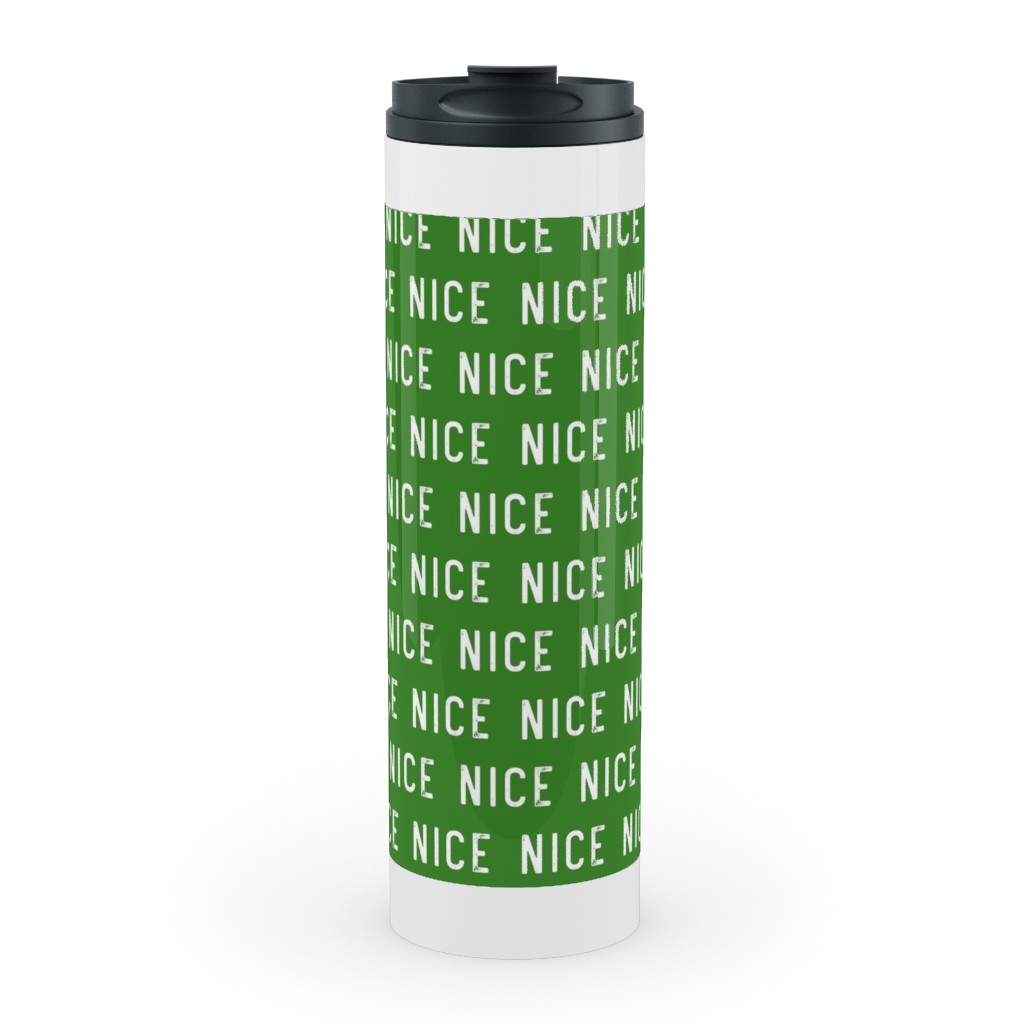 Nice - Green Stainless Mug, White, , 20oz, Green, Classic Green