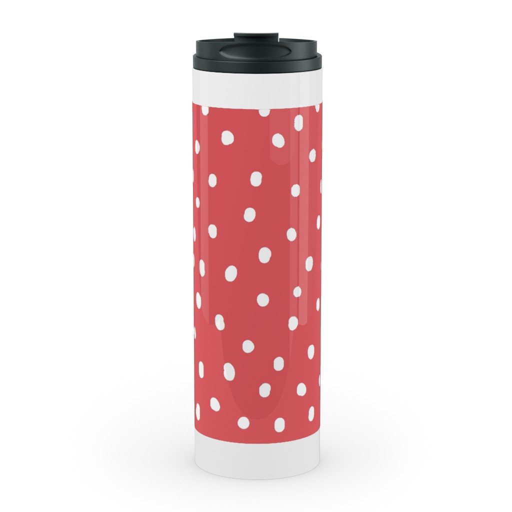 It's Snowing Stainless Mug, White, , 20oz, Red, Flamingo