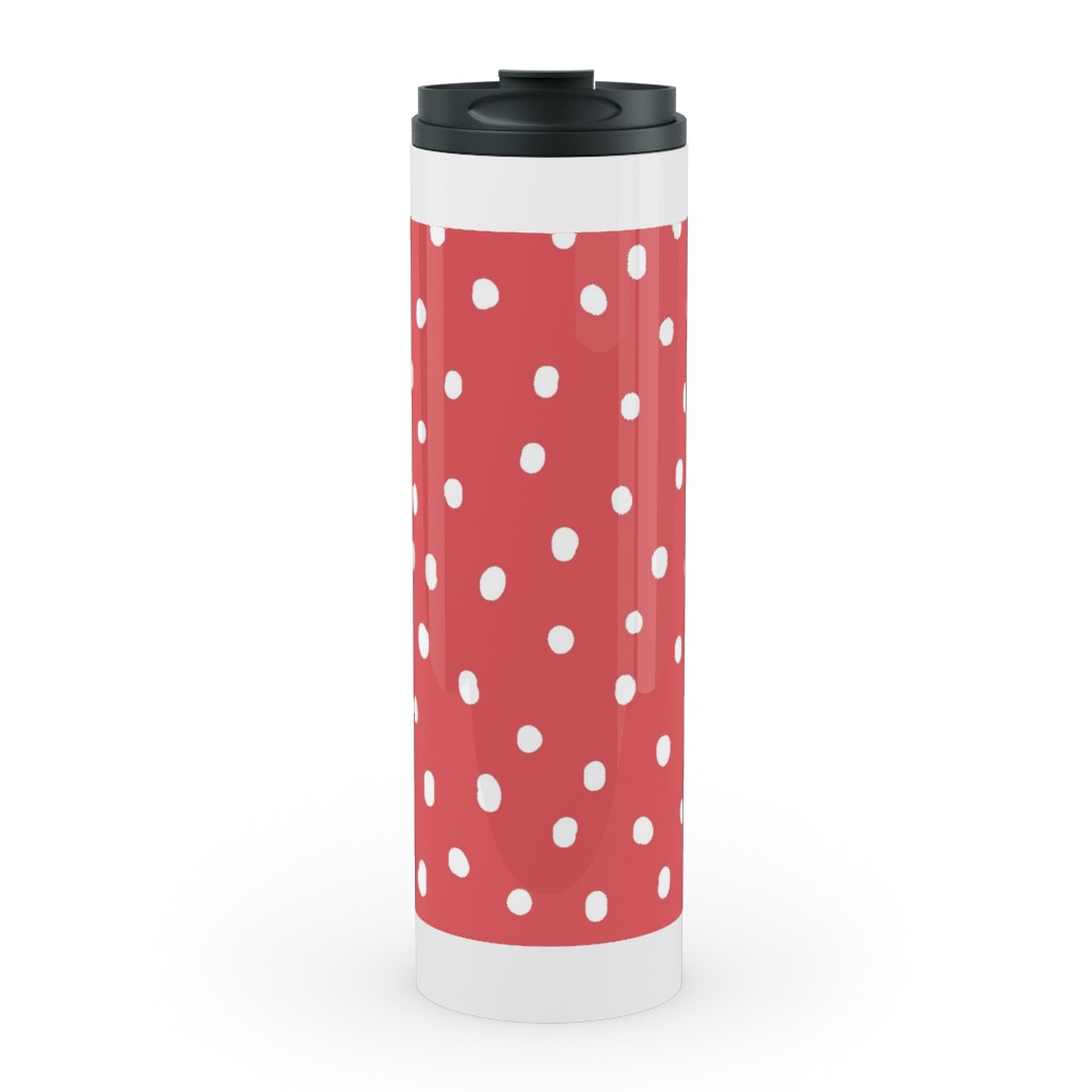 It's Snowing Stainless Mug, White,  , 20oz, Red