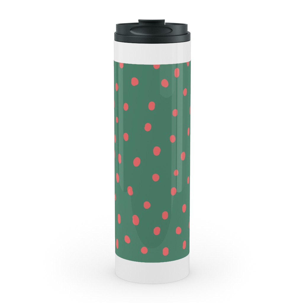 It's Snowing Stainless Mug, White, , 20oz, Green, Fern