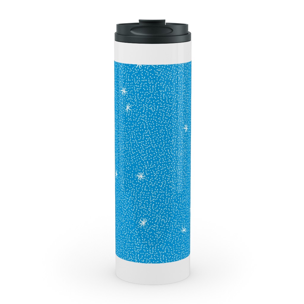 Holiday Hygge Snowflakes Stainless Mug, White,  , 20oz, Blue