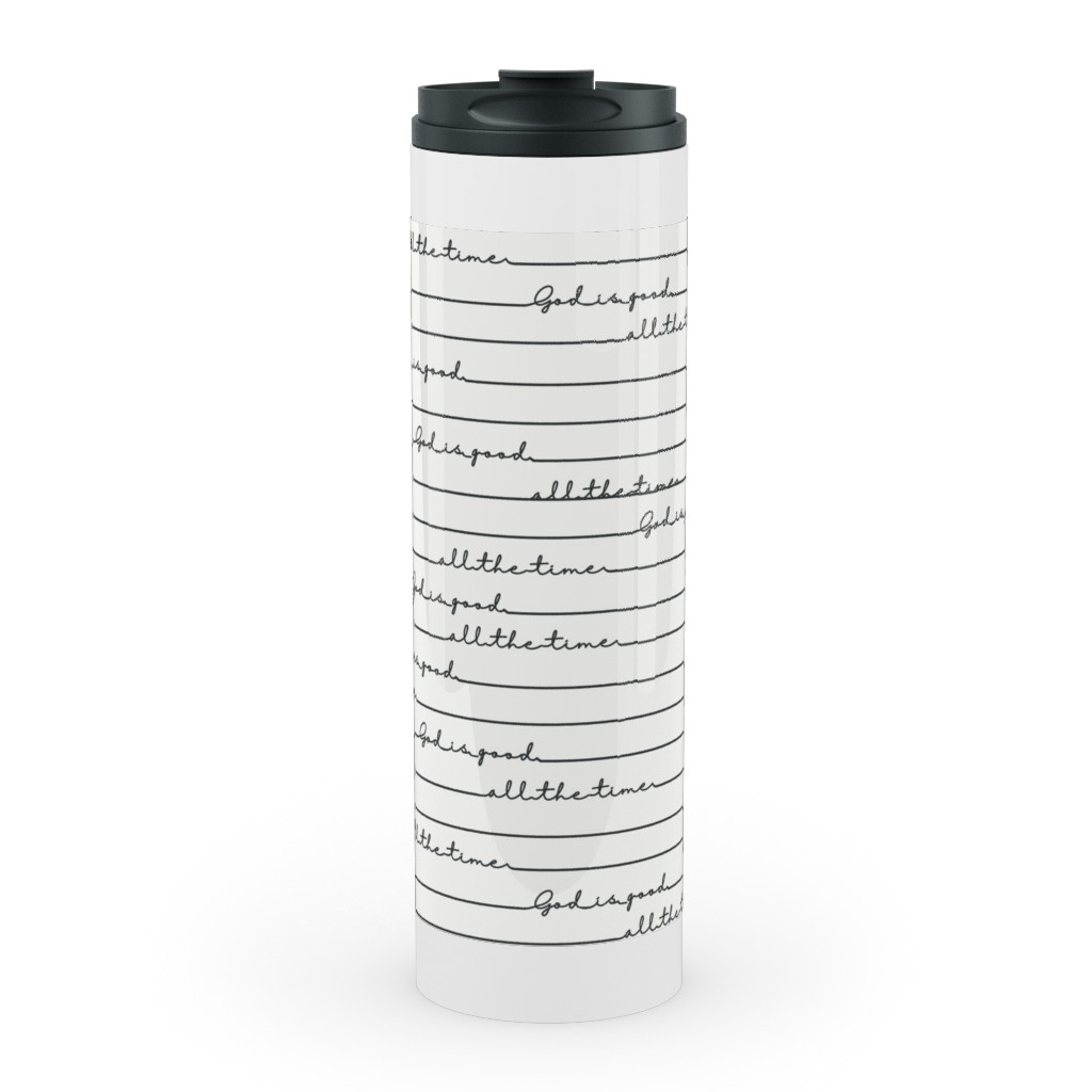 God Is Good - Black and White Stainless Mug, White,  , 20oz, White