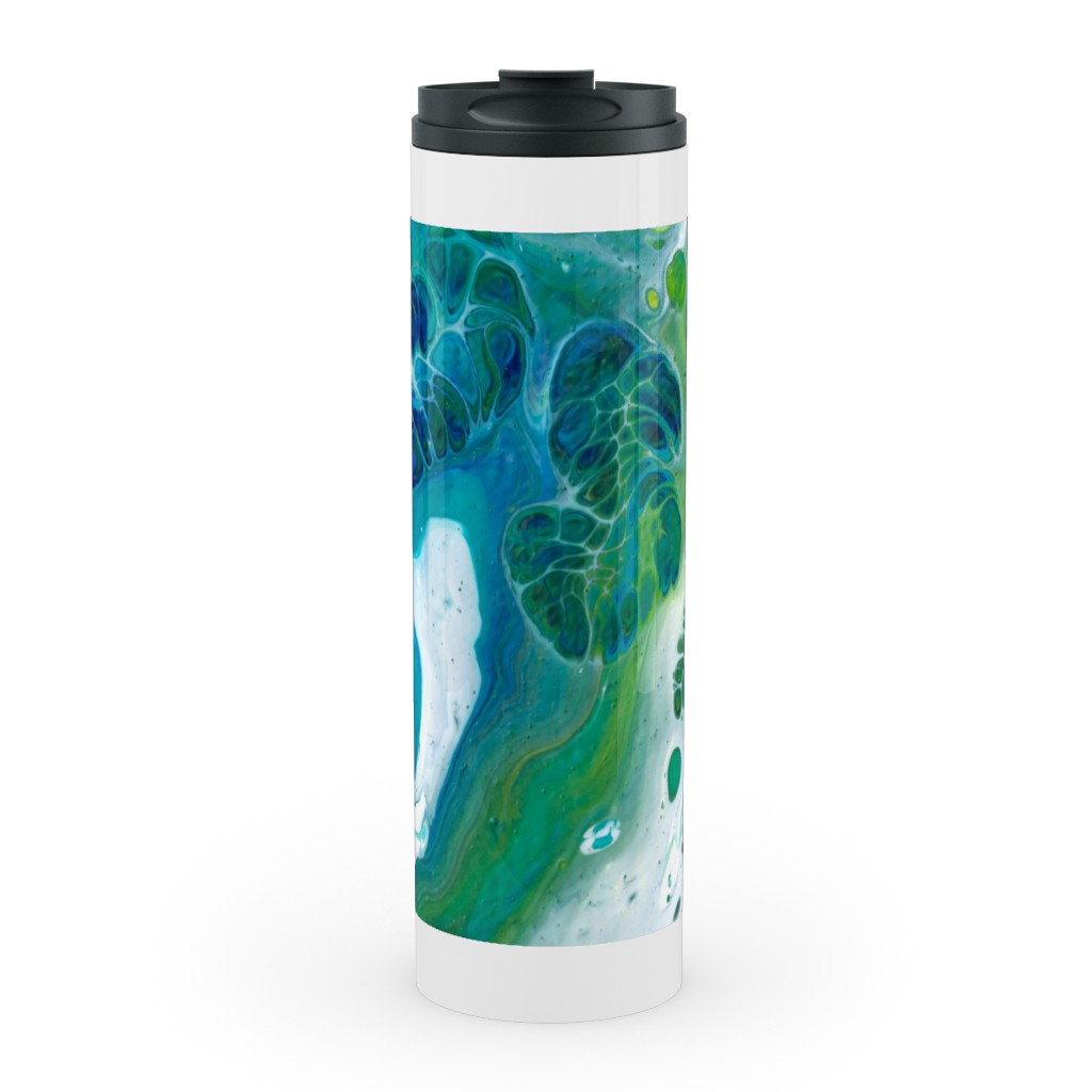 Acrylic Flow Stainless Mug, White,  , 20oz, Green