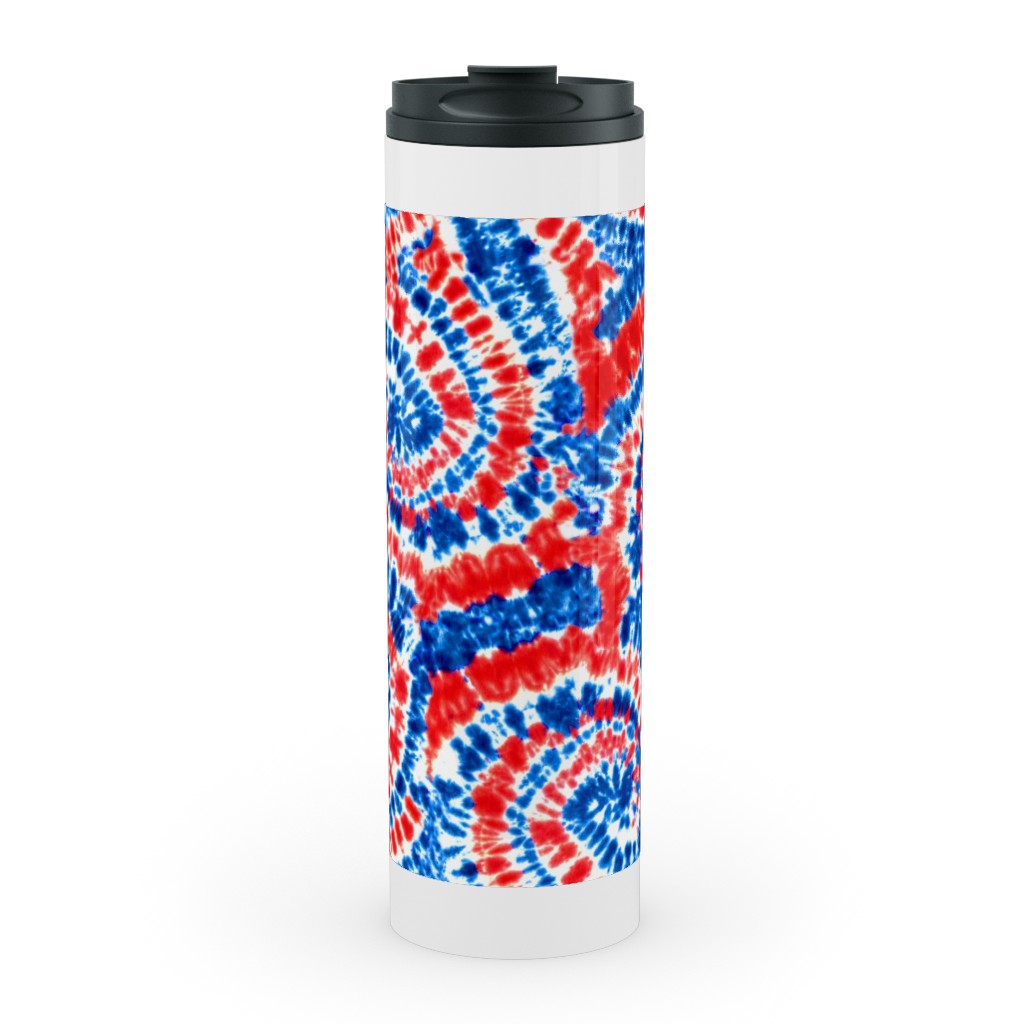 Tie Dye - Red White and Blue Stainless Mug, White, , 20oz, Multicolor