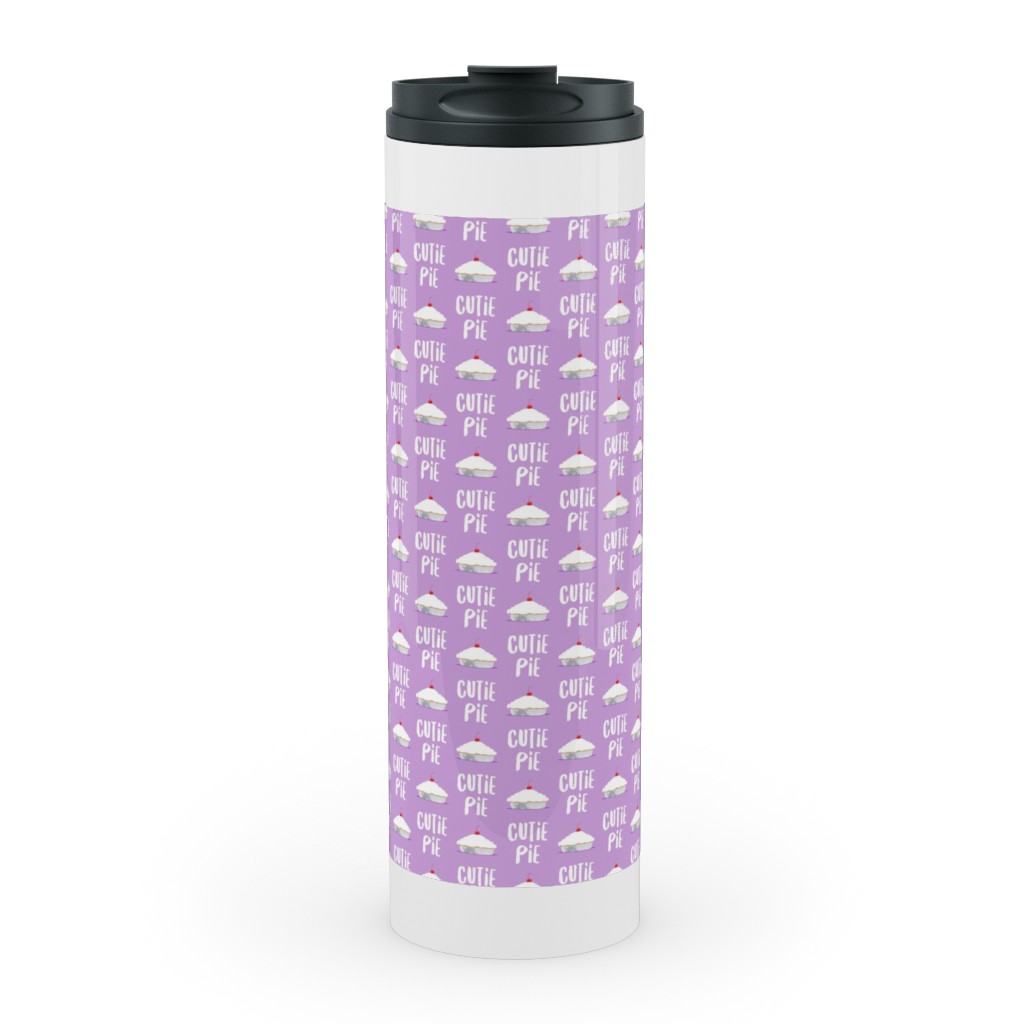 Cutie Pie - Purple Stainless Mug, White, , 20oz, Purple, Purple