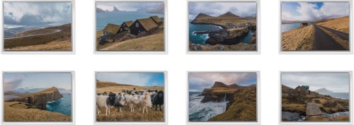 Symmetrical Eight Mounted Wall Art, Multi piece, White, Multicolor, Multi