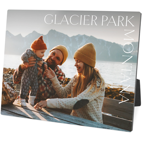 Corner Text Landscape Desktop Plaque, Rectangle, 8x10, White, white