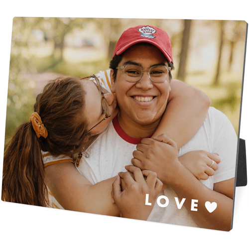 Modern Love Desktop Plaque, Rectangle Ornament, 8x10, White