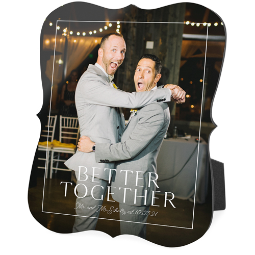 Better Together Frame Desktop Plaque, Bracket, 8x10, White, white