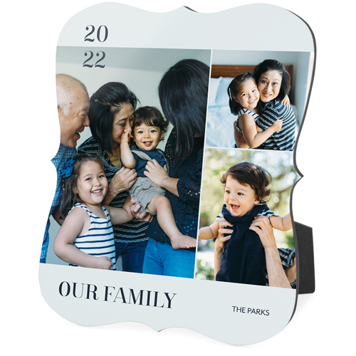 Our Family Memories Desktop Plaque, Bracket, 8x10, Gray, air