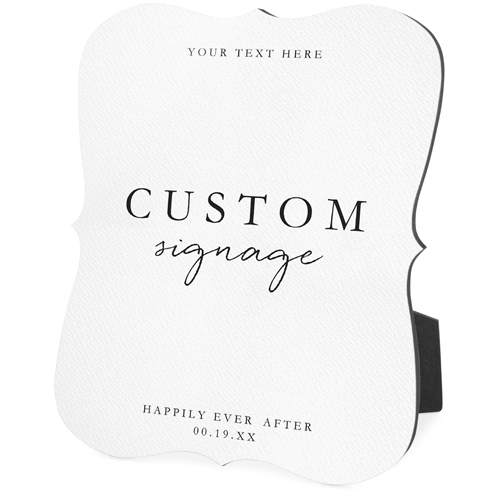 Custom Wedding Signage Desktop Plaque, Bracket, 8x10, White, white