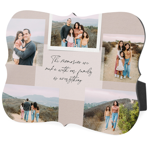 Handwritten Note Collage Desktop Plaque, Bracket, 8x10, Beige