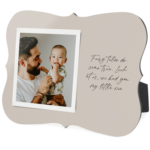 Sentimental Note Desktop Plaque, Bracket, 8x10, Beige