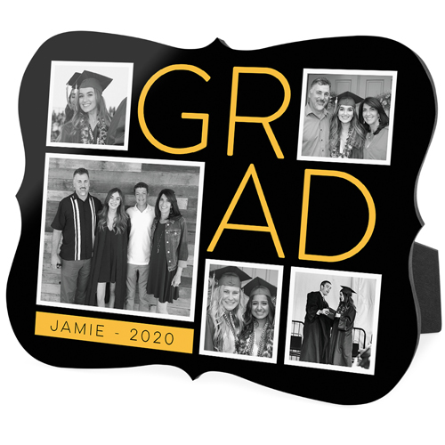 Grad Desktop Plaque, Bracket, 8x10, Black