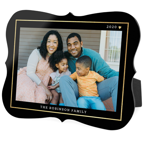 Simply Elegant Landscape Desktop Plaque, Bracket, 8x10, Black, black