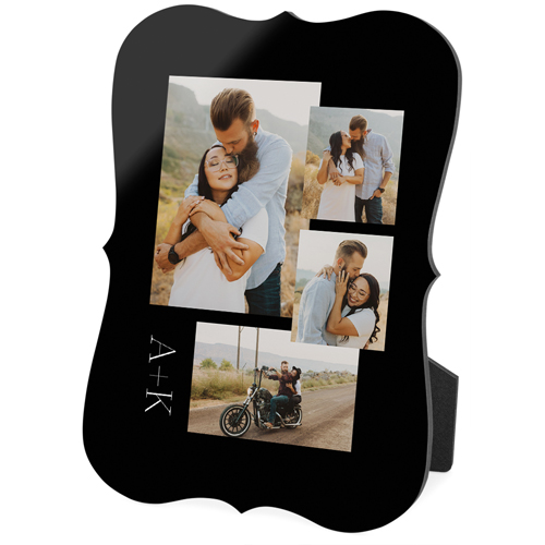 Overlap Gallery of Four Portrait Desktop Plaque, Bracket, 5x7, Multicolor