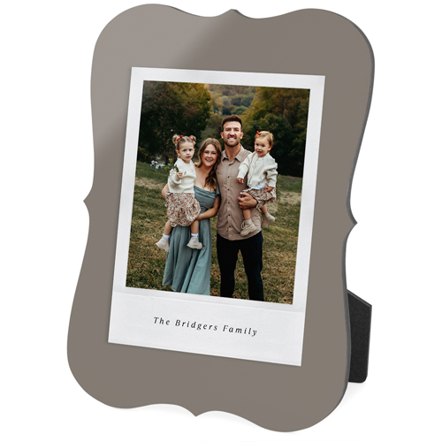 Simple Photo Frame Desktop Plaque, Bracket, 5x7, Gray