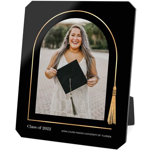 Tassel Border Desktop Plaque, Ticket, 8x10, Black