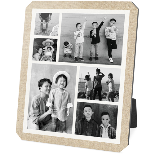 Modern Farmhouse Collage Desktop Plaque, Ticket, 8x10, White, white