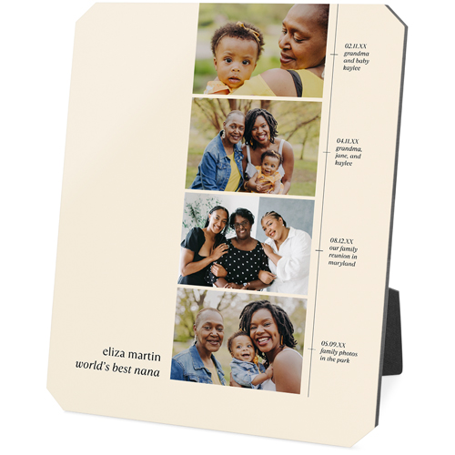 Timeline of Life Desktop Plaque, Ticket, 8x10, Beige