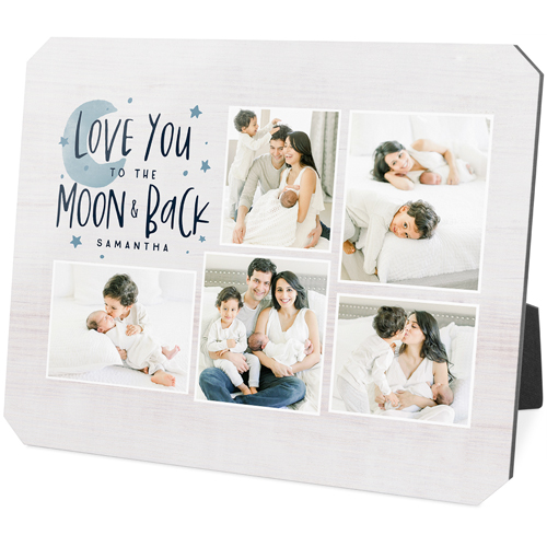 Love You To The Moon And Stars Desktop Plaque, Ticket, 8x10, Blue