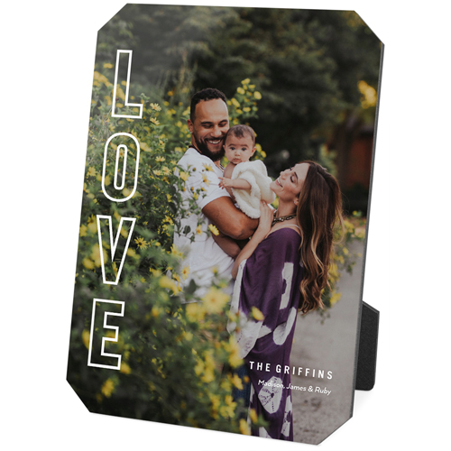 Love Block Vertical Desktop Plaque, Ticket, 5x7, White