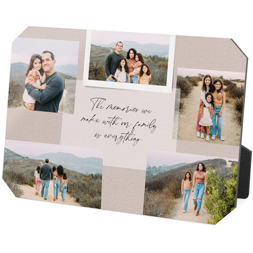Handwritten Note Collage Desktop Plaque, Ticket, 5x7, Beige