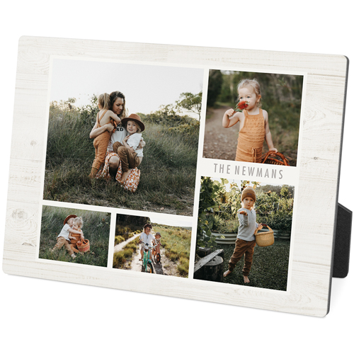 Modern Rustic Collage Desktop Plaque, Rectangle, 5x7, Brown