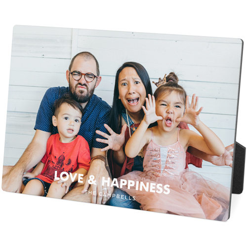 Bold Type Face Desktop Plaque, Rectangle, 5x7, White