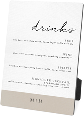 Wedding Menu Sign
