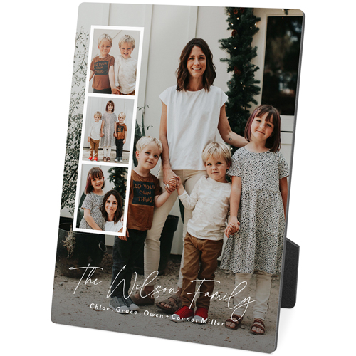 Photo Strip Portrait Desktop Plaque, Rectangle, 5x7, White