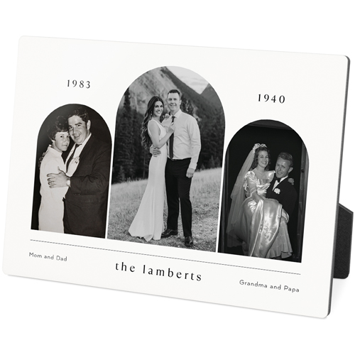 Timeline Arches Desktop Plaque, Rectangle, 5x7, White