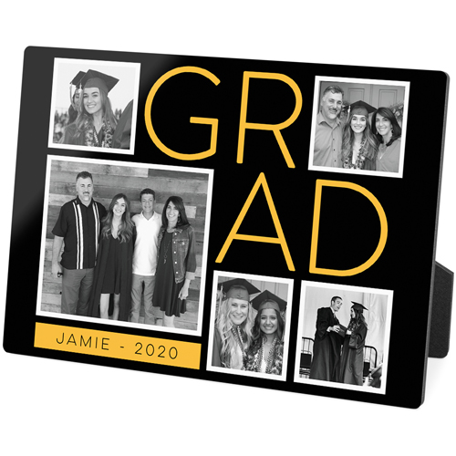 Grad Desktop Plaque, Rectangle Ornament, 5x7, Black