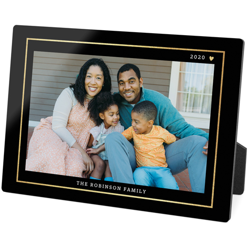 Simply Elegant Landscape Desktop Plaque, Rectangle, 5x7, Black