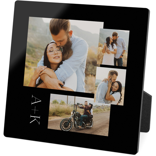 Overlap Gallery of Four Portrait Desktop Plaque, Rectangle, 5x5, Multicolor