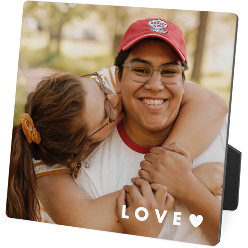 Modern Love Desktop Plaque, Rectangle, 5x5, White