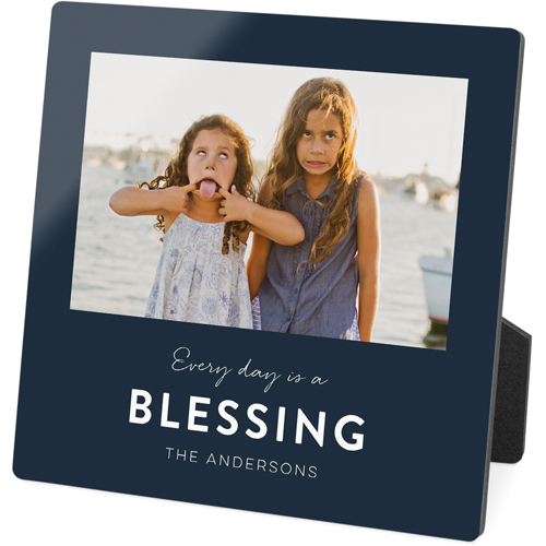 Everyday Is A Blessing Desktop Plaque, Rectangle Ornament, 5x5, Black