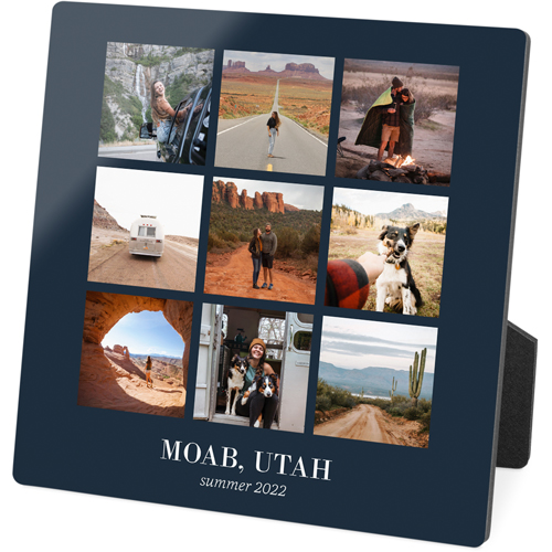 Gallery Of Nine Grid Desktop Plaque, Rectangle, 5x5, Multicolor