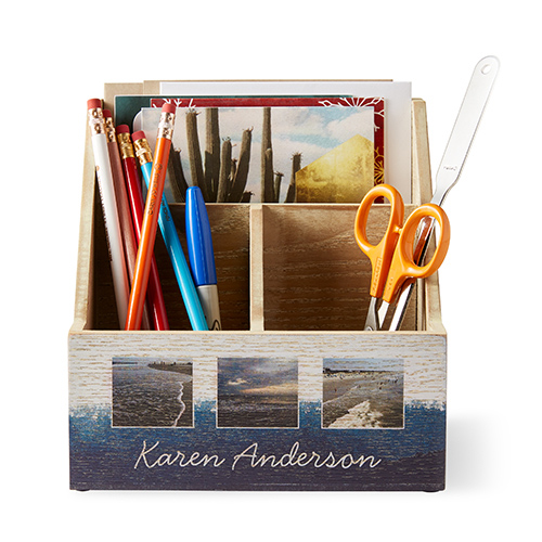 Classic Foliage Monogram Pen and Pencil Holder by Shutterfly