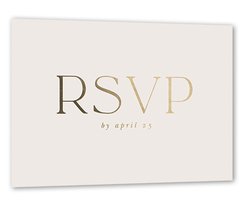 Brightly Joined Wedding Response Card, Square Corners, Cream