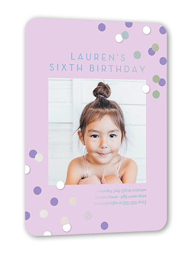 Purple Birthday Invitation
