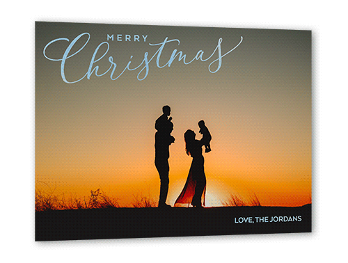 Illuminating Overlay Holiday Card, White, Iridescent Foil, 5x7, Christmas, Matte, Personalized Foil Cardstock, Square