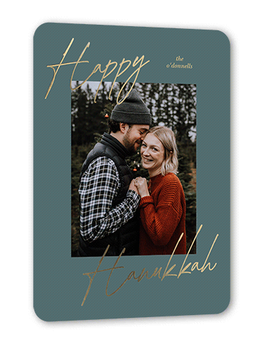 Diagonal Greeting Holiday Card, Rounded Corners