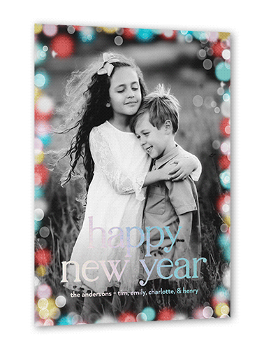 Personalized Red New Year Cards
