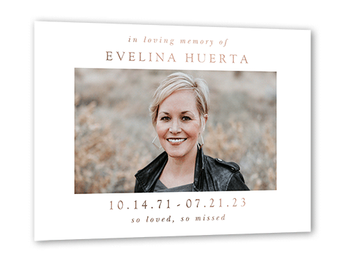 Refined Radiance Sympathy, White, Rose Gold Foil, 5x7, Matte, Personalized Foil Cardstock, Square